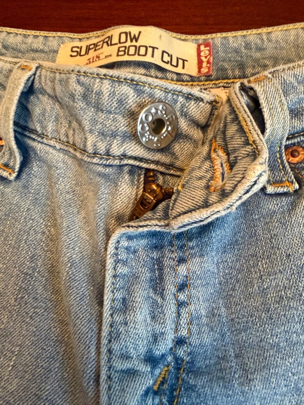 Y2K Levi’s 518 Superlow Boot Cut Jeans Light Wash Jr 9 Brazil"